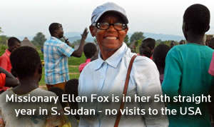 Ellen Fox is in her 5th straight year in S. Sudan