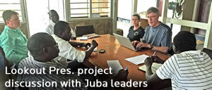 Lookout Pres. project discussion with Juba leaders